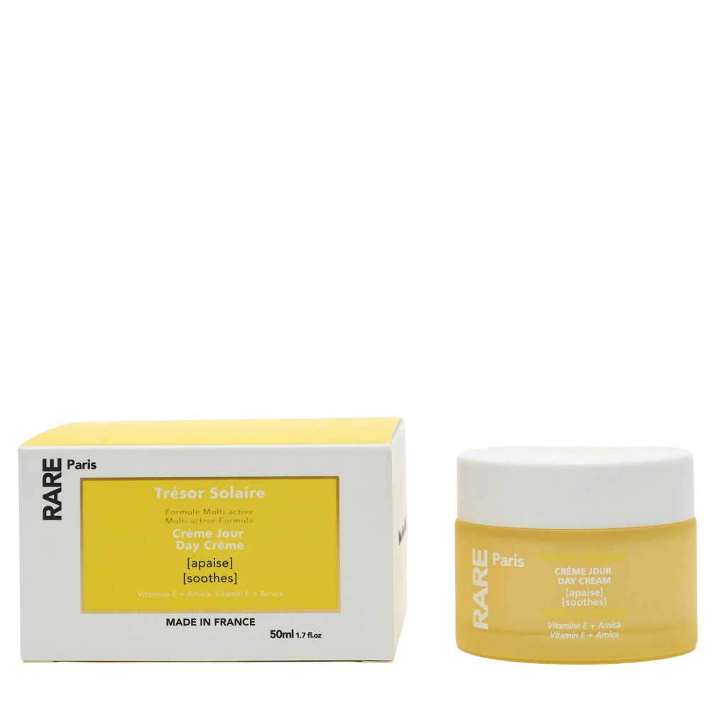RARE PARIS Trésor Solaire Day Cream 50ml - Успокаивающий дневной крем для лица с Витамином Е и экстрактом арники - фото №2 RARE PARIS Trésor Solaire Day Cream 50ml - Успокаивающий дневной крем для лица с Витамином Е и экстрактом арники - фото №2